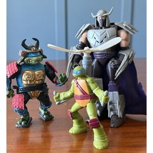 Lot of 3 Teenage Mutant Ninja Turtles Action‎ Figures Shredder Leonardo